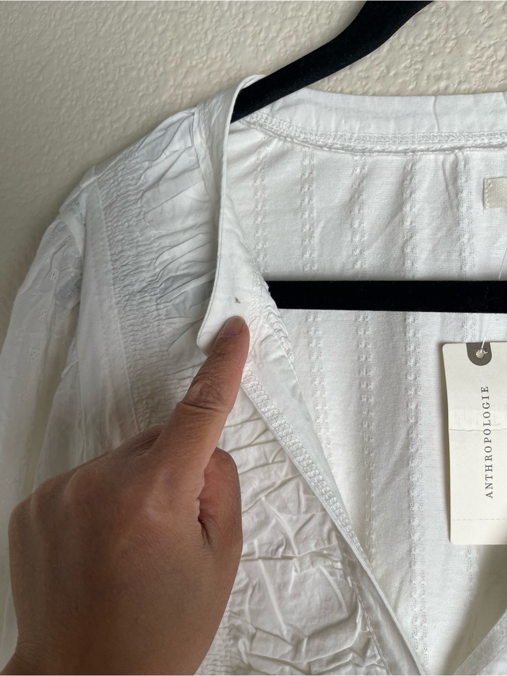 NWT Anthropologie Pilcro Long Sleeve Reworked Button Down Top Size XL White - Picture 12 of 13